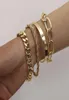 Steel bracelet set gold silver for mens and women Party promise jewelry lovers2225328
