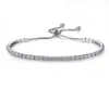 Bracelets plaqués argent, chaîne en cristal de diamant complet, Bracelet en strass p, cadeau féminin BR0028801233