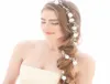 Wedding Bridal Flower Long Hair Chain Band Headband Crystal Rhinestone Crown Tiara Headpiece Jewelry Pearl Headdress Princess Quee4149438