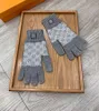 Handschoenontwerper klassieke letter warme handschoenen winter heren- en dameskasjmier gebreide handschoenen modieus merk vijfvingerhandschoenen