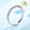 Kuololitring 585 14K 10K 18K Rose Gold Half Bubble Rings for Women Jewelry Wedding Diamond Engagement Band 231225