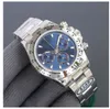 116500LN Zegarek mężczyzn Clean v3 nowa wersja biała Cermica Bezel Funkcja czasowa CAL.4130 Ruch mechaniczny Grubość meteorytowa 12.2 Zegarki Chronograph Męskie