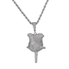 Collier avec pendentif en forme de pétales de fleurs de Rose pour hommes, chaîne en corde, Zircon cubique glacé, scintillant, bijoux Hip Hop, 251f, nouvelle collection