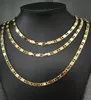 Real Gold Plated Chain 63mm Band Width Men Necklace Women Chains 19 Inches 281676205