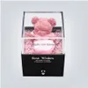 Party Favor Favor Everlasting Ręcznie robione przyjęcie Favor Rose with Beautif Creative Bear Design Dift for Valentines Day Mothers Boże Narodzenie OTN60