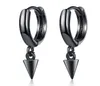 Hoop Huggie Black Spike Mały okrągły got Cool 925 Srebrne kolczyki dla kobiet mężczyzn Trendy Fashion Jewelry Prezent1080700