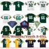 Özel S-6XL Gerileme 1919-1999 Futbol 12 Aaron Rodgers Jersey Stitch 4 Brett Favre 75 Forrest Gregg 14 Don Hutson Willie Paul Hornung Charles Woodson Forma