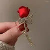 Brooches Design Elegant Corsage Fashion Brooch Pin Tulip Rose For Women Dress Luxury Zircon Jewelry Accessories