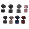 Berretti Autunno Inverno Uomo Cappello Quadrato Sciarpa lavorata a maglia in velluto Set in due pezzi Stack da coppia per donna Skullies Berretti