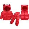 Toddler Winter Baby Outwear Girls Boys Clothing Sets Warm Faux Down Jacket Suit Children Kids Snowsuit Coats Vest Pants Overalls 231225