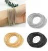 Charm Bracelets 50 Pcs Beaded Goldcovered Spring Bracelet Diy Spiral Carbon Steel Elastic NonSlip Craft9305512