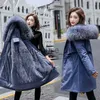 Women's Down Parkas Winter Hooded Jacket Women Belt Coat Ny 2023 Winter Warm Down Jacket Female Long Parkas Fake Päls Big Size 5xl Women Winter Coat J231226