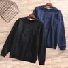 Fashion Casual Men's Monclair Winter Fleece Sweater Compound Mink Fleece Warm Round Neck Casual Top T-shirt