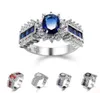 LuckyShine 12 PCS Europa och amerikanska populära smycken Retrofärgade ringar 925 Silver för kvinnor Mänälskare Ringar 4195172
