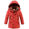 -30度の子供用冬のジャケットパッド入りの子供の服を着たビッグボーイズウォームウィンターダウンコート肥厚アウターウェア231226