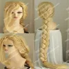 Cosplay Party Tangled Rapunzel Bionde Trecce 150CM Parrucca COS lunga Capelli 288n