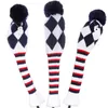 Golf 3 pièces/ensemble chaussettes tricotées Pom couvre 1-3-5 couvre-chef en bois de Golf pour Golf Dirver/Fairway Golf Club couvre-chef 231225