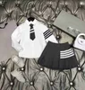 Luxury Boys Tracksuits Kids Designer Clothes Brother Syster Sidor STORLEK 110-150 TIE SHIRT OCH FORMAL PANTER PLESSED KOTER DEC20