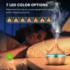 Luftbefeuchter saengQ Elektrischer Aromadiffusor Luftbefeuchter Ätherisches Aromaöl Diffusor Ultraschall Holzmaserung Luftbefeuchter USB Mini NebelherstellerL231226