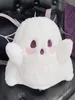 Borse da scuola Zaino per cartoni animati Borsa in peluche per bambole Carine spalle per ragazze Bianco soffice luce per le donne Moda 2024 Ghost Design Kawaii