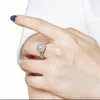 Кольца кластера Европейская и американская мода Классические свадебные кольца 2-в-1 Набор из стерлингового серебра 925 пробы с цирконом Женские ювелирные изделия из Гуанчжоу
