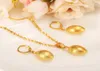 Oeufs d'or collier de perles ovales pendentif boucles d'oreilles ensemble de bijoux cadeau de fête 18 carats jaune or fin GF boule d'afrique femmes mode SHIP1438612
