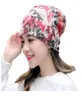 Kvinnor Floral Cancer Chemo Hat Beanie Scarf Turban Head Wrap Cap Cotton Commeral Monterad Sticked Hat For Women High Quality16090922