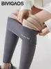 Bivigaos outono coelho veludo tubarão leggings mulheres cintura alta fina lã quente leggings inverno sem costura esporte casual legging 231226