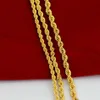 ed Chain Seilkette aus massivem 18-karätigem Gelbgold für Damen und Herren, 45,7 cm, 224 Stunden