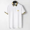 2024 Designer's New Men's Polos Shirt lyxig design med broderat huvud på bröstet Senior Office Men's T-shirt Fashion Summer Clothing M-3XL