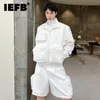 IEFB Autumn Men s sets Three Dimensional Large Pocket Two Piece Trendy Lapel Jacket Personliga arbetskläder Shorts 9C1351 231226