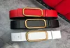 Lo nuevo Cinturón grande de 70 cm de ancho reversible negro rojo blanco para mujer Cinturones con hebilla dorada de cuero genuino de alta calidad con caja 61431760