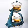 Pot résistant à la chaleur goutte à goutte, infuseur chauffant pour thé, Base en verre de cerf, cafetière créative automatique entièrement turque 231225