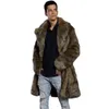 Cappotto da uomo in pelliccia di visone finto cappotto invernale spesso soffice manica lunga caldo capispalla Shaggy giacca lunga in pelliccia di lusso giacche Bontjas uomo 231226