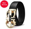 Marque de luxe concepteur hommes bracelet en cuir véritable boucle automatique taille ceinture en or PL1833536P8895923