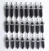 Natural Black Obsidian Bullet Shape Charms Point Chakra hängen för smycken som gör 24pcslot hela 2110145176156