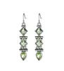 New Green Quartz Long Paragraph Chandelier Earrings LuckyShine Retro Silver Geometric Earrings Wedding Fashion Jewelry for Women5032232