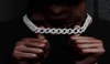 Pendant Necklaces High Quality Iced Out Men Jewelry 5A CZ Hip Hop Bling Micro Pave 19mm Cuban Link Chain Big Heavy Chunky Necklace1751171