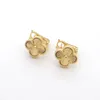 New fashionable popular clover earrings luxury fashion designer earrings ladies exquisite simple versatile women's jewelry goddess essential New Year's gift