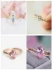 2021 Tisonliz Dainty Ring Stones for Women Geometric Water Drop Crystal Rings Female Bride Engagement Wedding Finger Jewelry Anill3690269