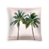 Pillow Nordic Seascape Beach Pillowcase Coconut Tree Cactus Travel Car Printed Cover Sofa Living Room Home Decor Pillowslip