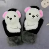 Zimowe rękawiczki dla nastolatków dziewcząt Dzienniki Rogunta Roganki Śliczne zwierzęta Soft futra ciepłe grube dzieci dzieci 231225