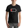 Herren-Poloshirts bei niedrigem Batteriestand | 1% T-Shirt, süße Tops, Hemden, grafische T-Shirts, schwarzes T-Shirt für Männer