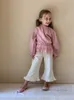 Valentino Girls Girls Recamitine camicie a vita alta per bambini Bruppa per manica a bagliore del colletto 2024 Spring Childre