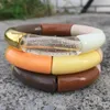 Fishsheep Bohemian Multi Color Bamboo Bracelets for Women Resin studle Beads Stackable Set 2024 Jewelry Gift 231226