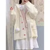 Women's Knits Sweater Cardigan Ladies Loose College Girls Sweet Kawaii Clothing Japanese Fashion High Street Gentle Designer Fall Knitwear