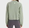 LL521 Women's Yoga Causal Sweatshirts Loose Fit Long Sleeve Sweater Ladies Cotton Workout Athletic Gym Shirts Clothing