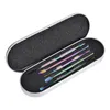 Rainbow Color Kit Titanium Dab Tool for Dry Herb water smoking tobacco pipe glass bong Pick Digging Tools with Silicone Jar Box Packaging