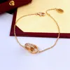 2023 With diamond bangles women luxurious designer gift letter C home rose non fading jewelry