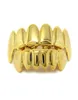 Nouveau Hip Hop or dents Grillz haut bas grilles dentaires bouche Punk dents casquettes Cosplay fête dent rappeur bijoux Set5573454